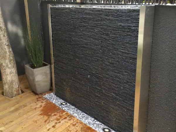 Outdoor Water Features Prefab cladded wetwall with hidden trough - Sea point