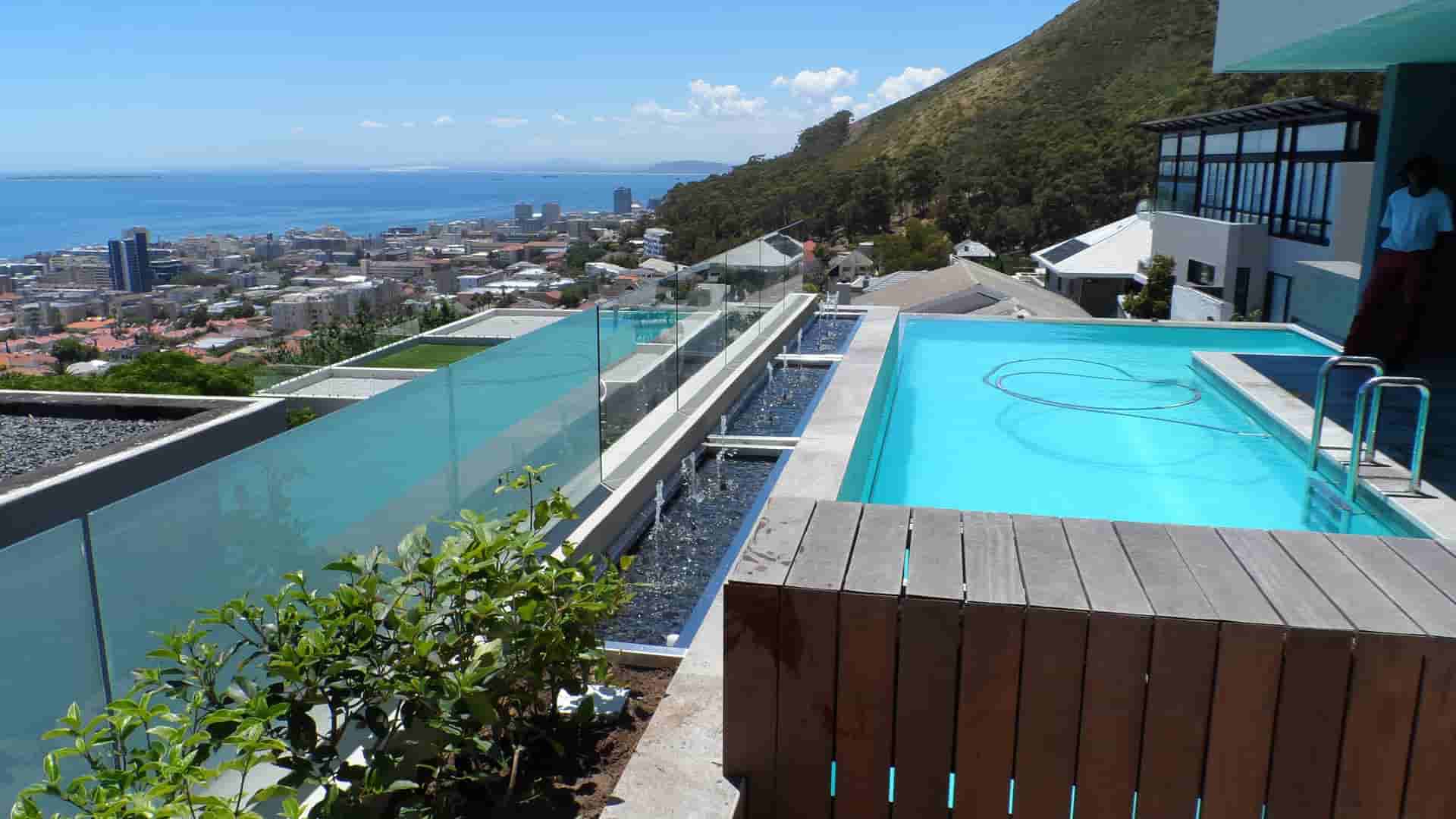 cape town water features triple prefab pool water feature with clearwater spouts in fresnaye cape town